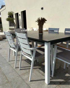 Outlet Beliani TAVIANO Metallo Grigio Bianco Marrone Grigio