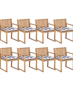 Hot Beliani SASSARI II Legno di acacia certificato Blu marino Bianco Blu Marrone