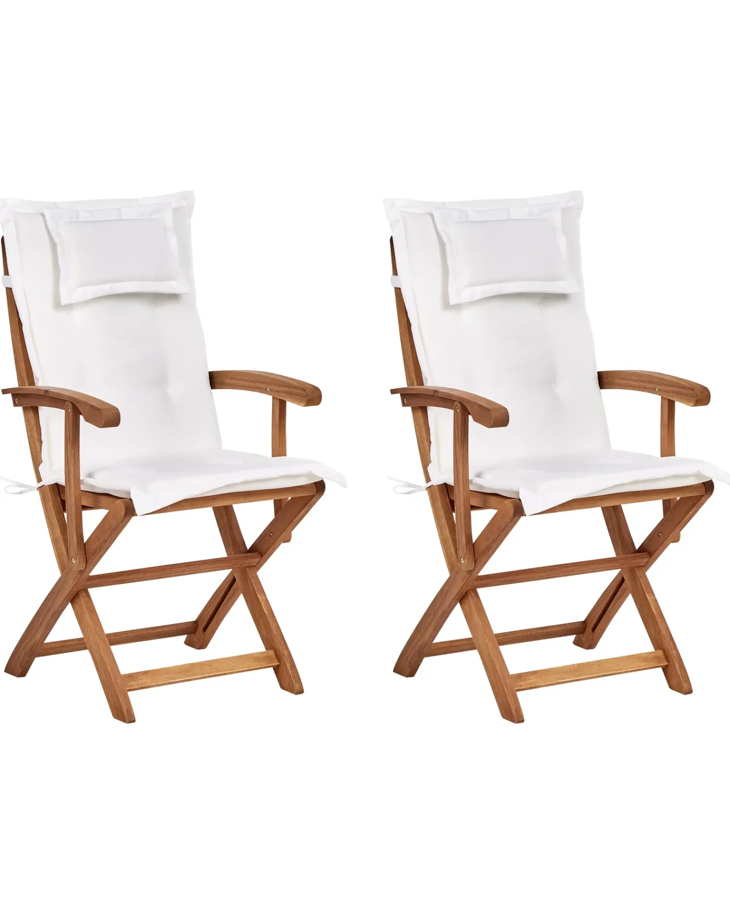 Online Beliani MAUI II Legno d'acacia Bianco sporco Bianco Marrone