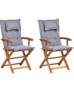 Hot Beliani MAUI II Legno d'acacia Grigio Grigio Marrone