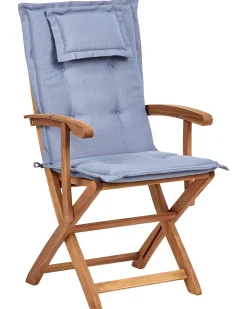 Beliani MAUI II Legno d'acacia Blu Blu Marrone