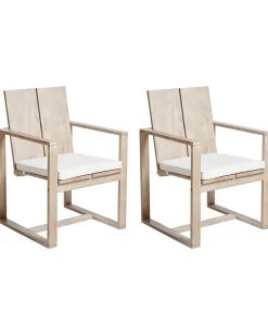 Best Beliani AZZANELLO Legno d'acacia Bianco sporco Bianco Marrone