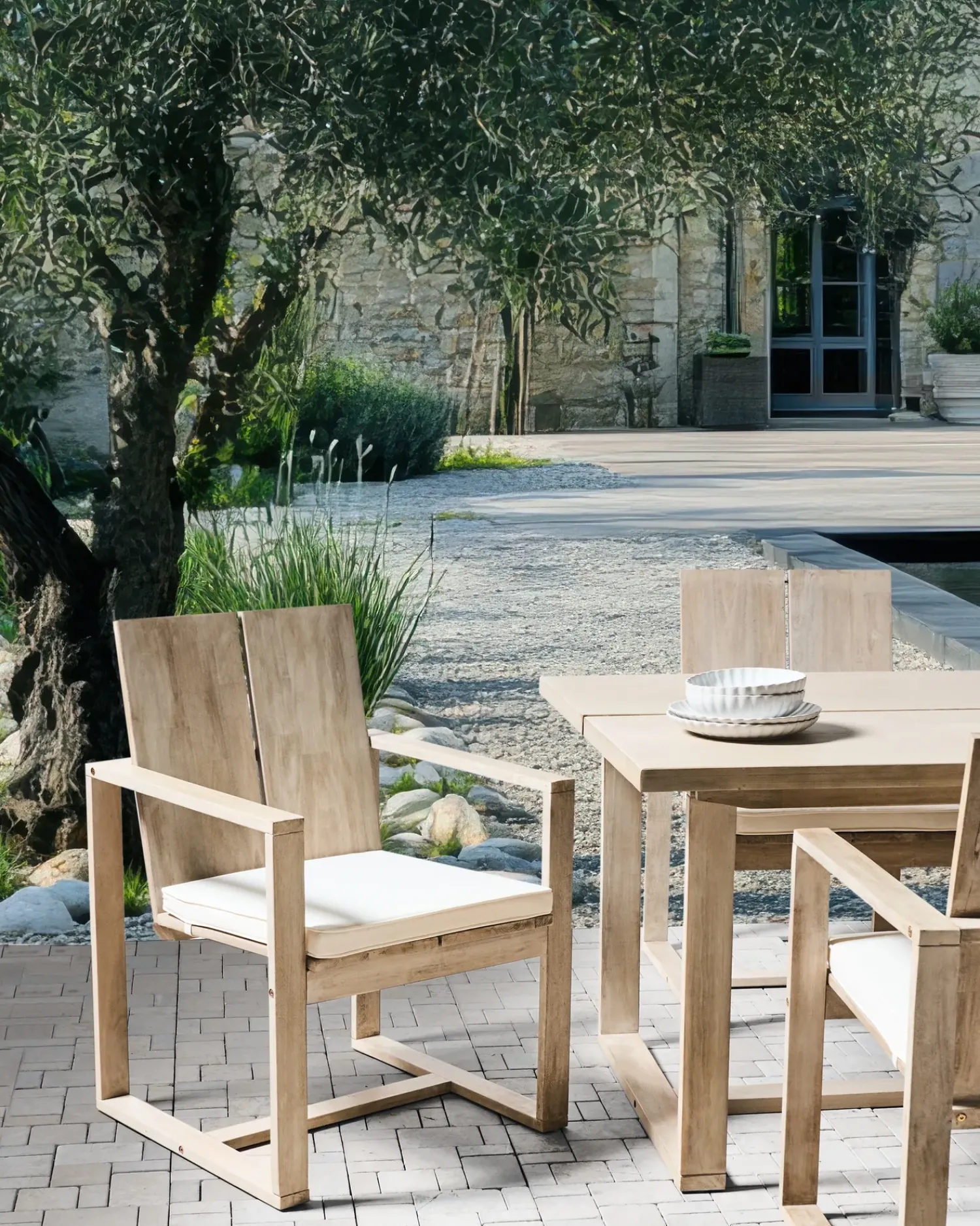 Best Beliani AZZANELLO Legno d'acacia Bianco sporco Bianco Marrone