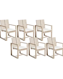 Outlet Beliani AZZANELLO Legno d'acacia Bianco sporco Bianco Marrone