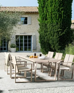 Outlet Beliani AZZANELLO Legno d'acacia Bianco sporco Bianco Marrone