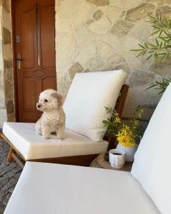 Outlet Beliani MICCIANO Legno d'acacia Bianco sporco Bianco Marrone