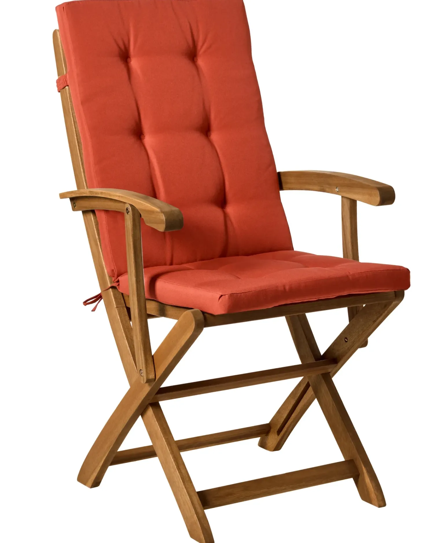 New Beliani MAUI PREMIUM Legno d'acacia Rosso Marrone Rosso