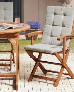 New Beliani MAUI PREMIUM Legno d'acacia Tortora Beige Marrone