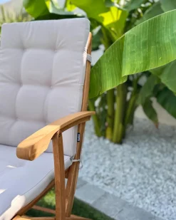 New Beliani MAUI PREMIUM Legno d'acacia Tortora Beige Marrone