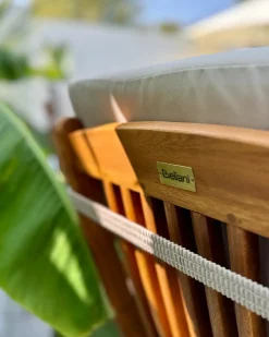 New Beliani MAUI PREMIUM Legno d'acacia Tortora Beige Marrone