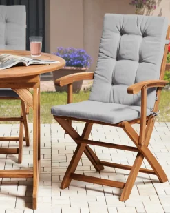 Discount Beliani MAUI PREMIUM Legno d'acacia Grigio chiaro Grigio Marrone