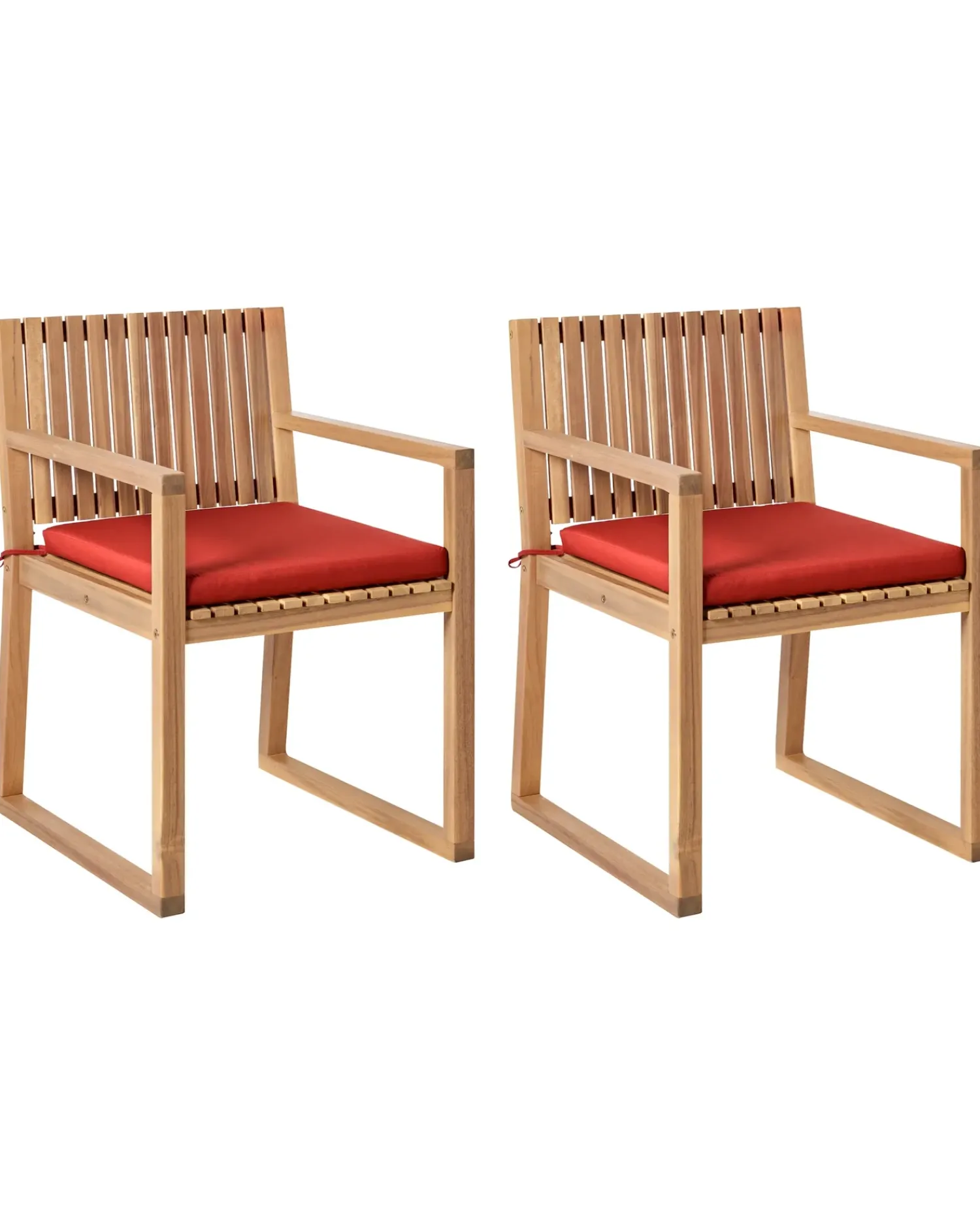 Clearance Beliani SASSARI PREMIUM Legno di acacia certificato Rosso Rosso Marrone