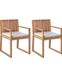 Best Beliani SASSARI PREMIUM Legno di acacia certificato Grigio chiaro Marrone Grigio