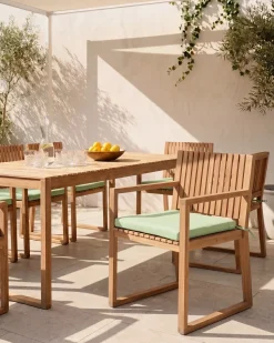 Best Beliani SASSARI PREMIUM Legno di acacia certificato Verde chiaro Verde Marrone