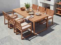 Outlet Beliani SASSARI PREMIUM Legno di acacia certificato Beige chiaro Beige Marrone