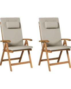 Best Beliani JAVA PREMIUM Legno d'acacia Tortora Beige Marrone