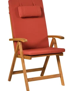 New Beliani JAVA PREMIUM Legno d'acacia Rosso Rosso Marrone
