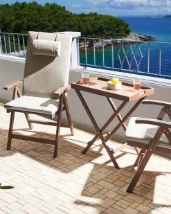 Clearance Beliani AMANTEA PREMIUM Legno d'acacia Tortora Beige Marrone