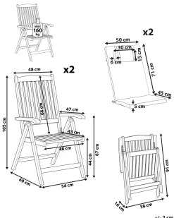 Clearance Beliani AMANTEA PREMIUM Legno d'acacia Tortora Beige Marrone