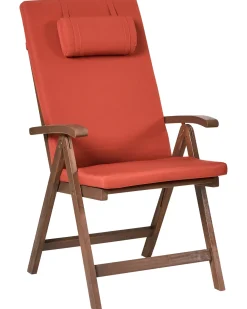 New Beliani AMANTEA PREMIUM Legno d'acacia Rosso Rosso Marrone
