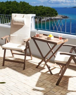 Hot Beliani AMANTEA PREMIUM Legno d'acacia Beige chiaro Beige Marrone