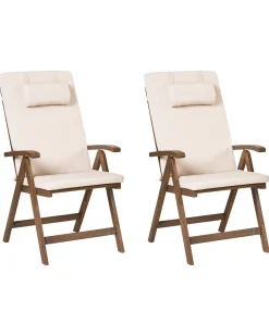 Hot Beliani AMANTEA PREMIUM Legno d'acacia Beige chiaro Beige Marrone