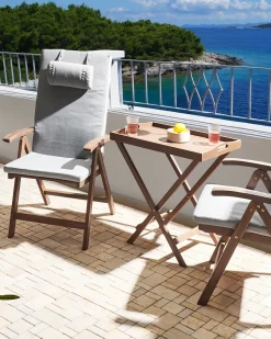 Hot Beliani AMANTEA PREMIUM Legno d'acacia Grigio melange Marrone Grigio
