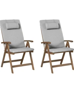 Hot Beliani AMANTEA PREMIUM Legno d'acacia Grigio melange Marrone Grigio