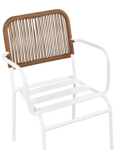 Best Beliani TACENO Metallo Bianco Bianco Marrone