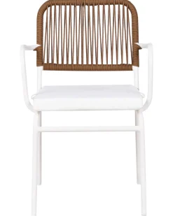 Outlet Beliani TACENO Metallo Bianco Bianco Marrone