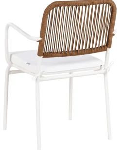 Outlet Beliani TACENO Metallo Bianco Bianco Marrone