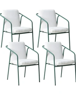 Outlet Beliani ASCIANO Metallo Verde Bianco Verde