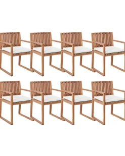Hot Beliani SASSARI II PREMIUM Legno di acacia certificato Bianco sporco Bianco Marrone