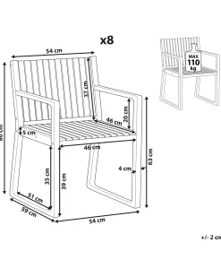 Hot Beliani SASSARI II PREMIUM Legno di acacia certificato Bianco sporco Bianco Marrone