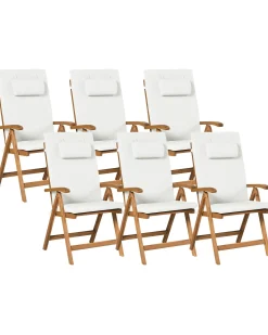 Hot Beliani JAVA PREMIUM Legno d'acacia Bianco sporco Bianco Marrone