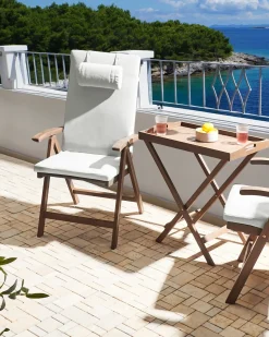 Discount Beliani AMANTEA PREMIUM Legno d'acacia Bianco sporco Bianco Marrone