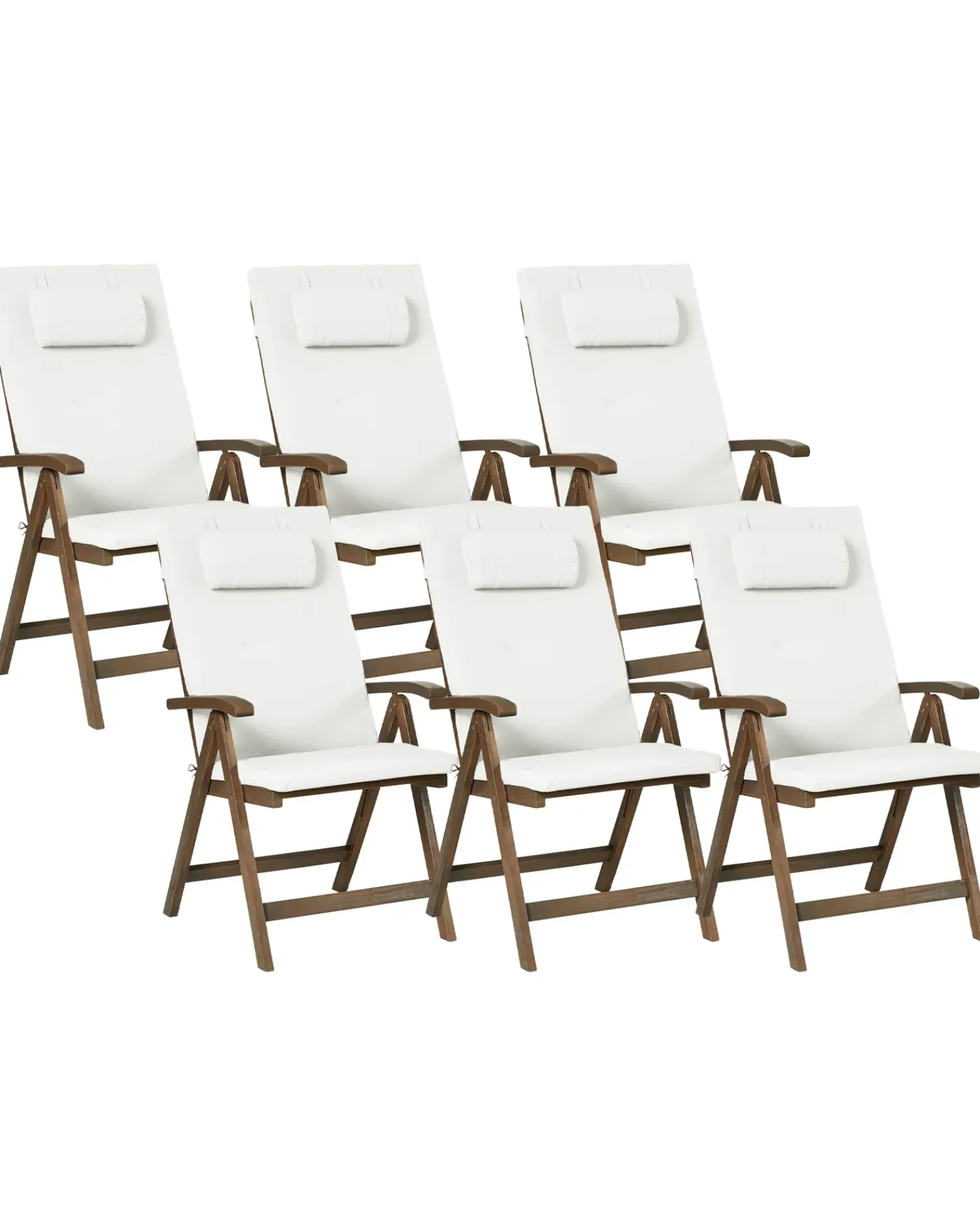 Outlet Beliani AMANTEA PREMIUM Legno d'acacia Bianco sporco Bianco Marrone