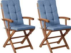 Online Beliani MAUI PREMIUM Legno d'acacia Blu Blu Marrone
