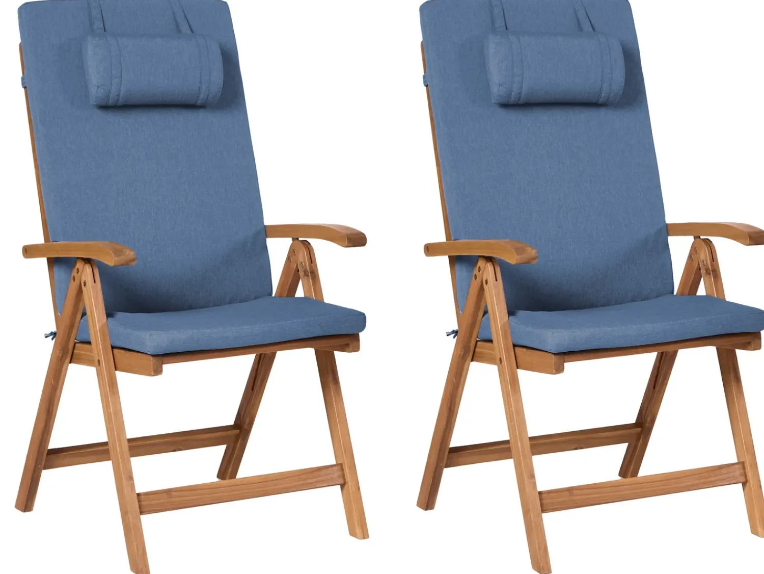 Hot Beliani JAVA PREMIUM Legno d'acacia Blu Blu Marrone