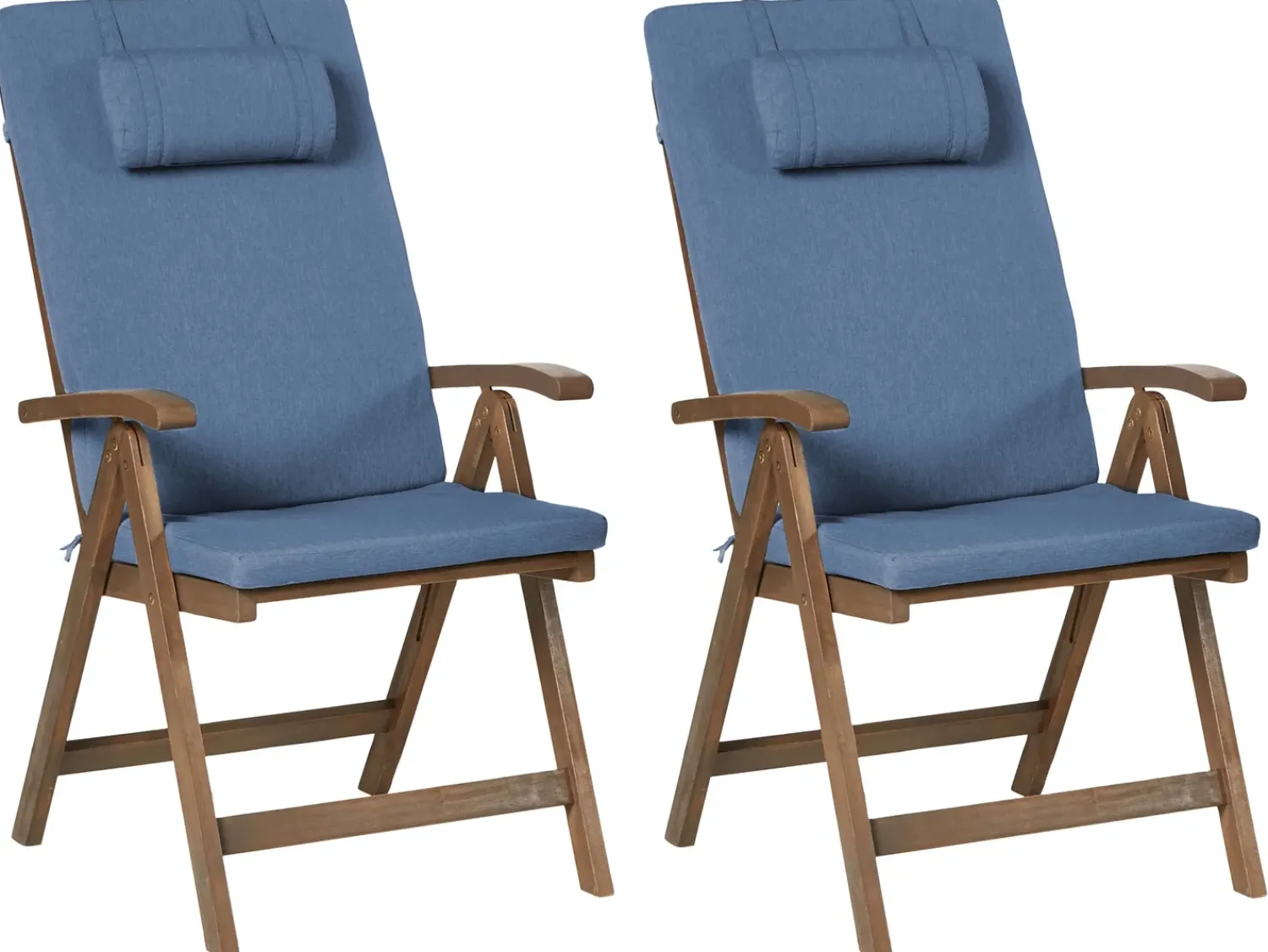 Outlet Beliani AMANTEA PREMIUM Legno d'acacia Blu Blu Marrone