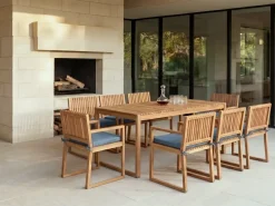 Best Beliani SASSARI PREMIUM Legno di acacia certificato Blu Blu Marrone