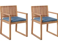 Best Beliani SASSARI PREMIUM Legno di acacia certificato Blu Blu Marrone