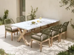 Discount Beliani OLBIA Verde oliva Beige Marrone Verde