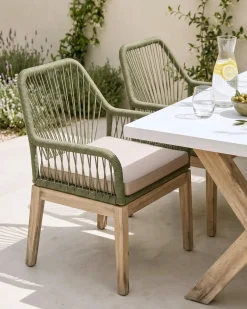 Discount Beliani OLBIA Verde oliva Beige Marrone Verde