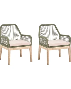Discount Beliani OLBIA Verde oliva Beige Marrone Verde