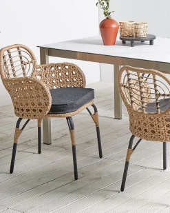 Sale Beliani PRATELLO Rattan sintetico (PE) Naturale Beige Naturale Grigio Nero