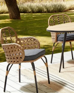 Sale Beliani PRATELLO Rattan sintetico (PE) Naturale Beige Naturale Grigio Nero