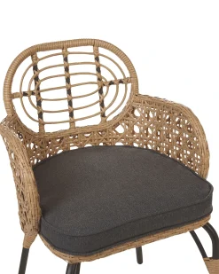 Hot Beliani PRATELLO Rattan sintetico (PE) Naturale Beige Naturale Grigio Nero