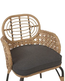 Best Beliani PRATELLO Rattan sintetico (PE) Naturale Beige Naturale Grigio Nero