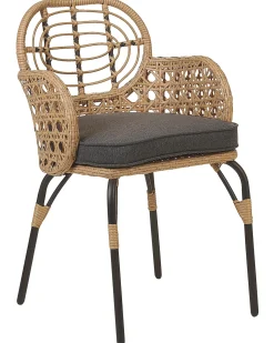 Best Beliani PRATELLO Rattan sintetico (PE) Naturale Beige Naturale Grigio Nero